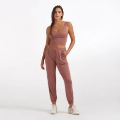 Halo Performance Crop | Light Terracotta Heather -TrendSphere VW457LCH 3147