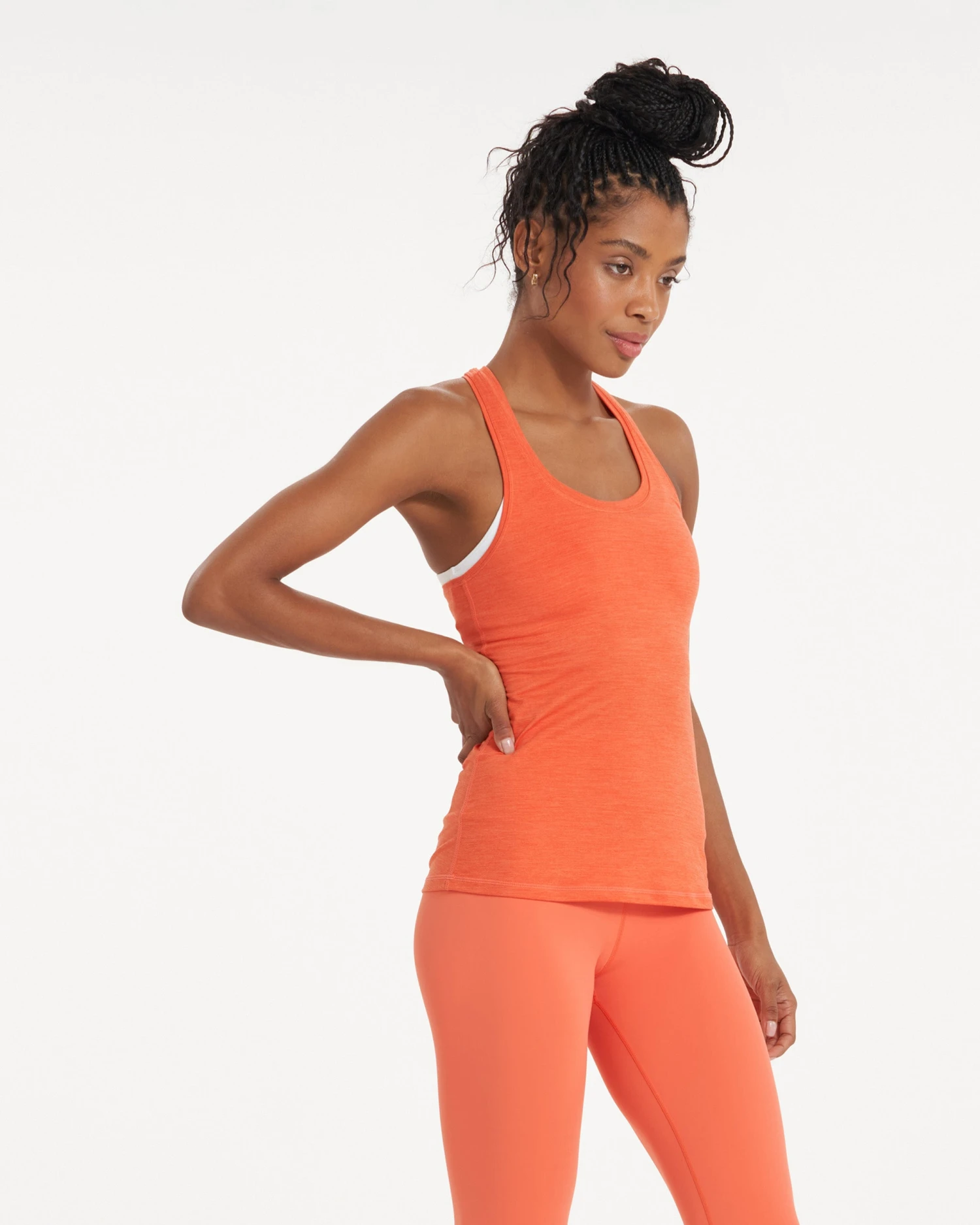 Lux Performance Tank | Grapefruit Heather 4 Lux Performance Tank | Grapefruit Heather - Image 2