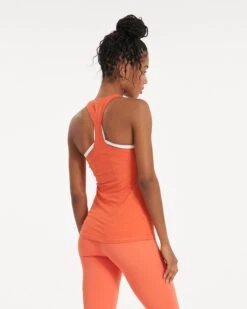 Lux Performance Tank | Grapefruit Heather 8 Lux Performance Tank | Grapefruit Heather -TrendSphere VW463GRF 2153