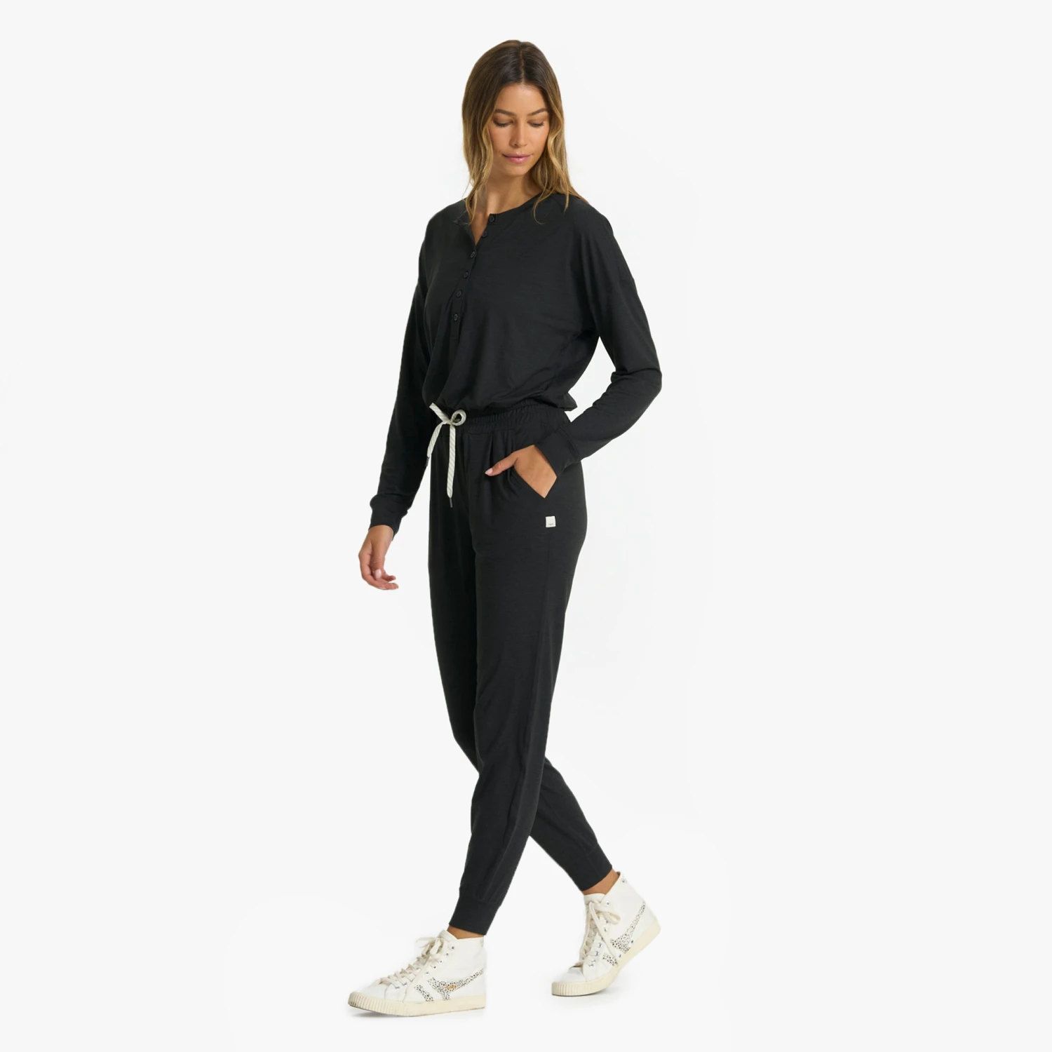 Lux Henley Jumpsuit | Black Heather 3 Lux Henley Jumpsuit | Black Heather