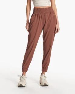 Villa Jogger | Hazelnut -TrendSphere VW493HZN FA23 W ECOMM PANTS FRONT BOTTOMS 2