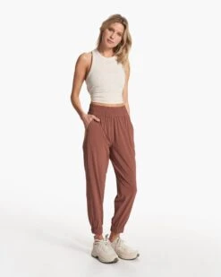 Villa Jogger | Hazelnut -TrendSphere VW493HZN FA23 W ECOMM PANTS FULL 3
