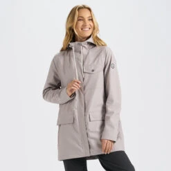 Womens Palisades Rain Jacket | Putty -TrendSphere VW513PTY 1