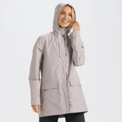 Womens Palisades Rain Jacket | Putty -TrendSphere VW513PTY 5