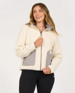 Womens Alpine Sherpa Jacket | Natural