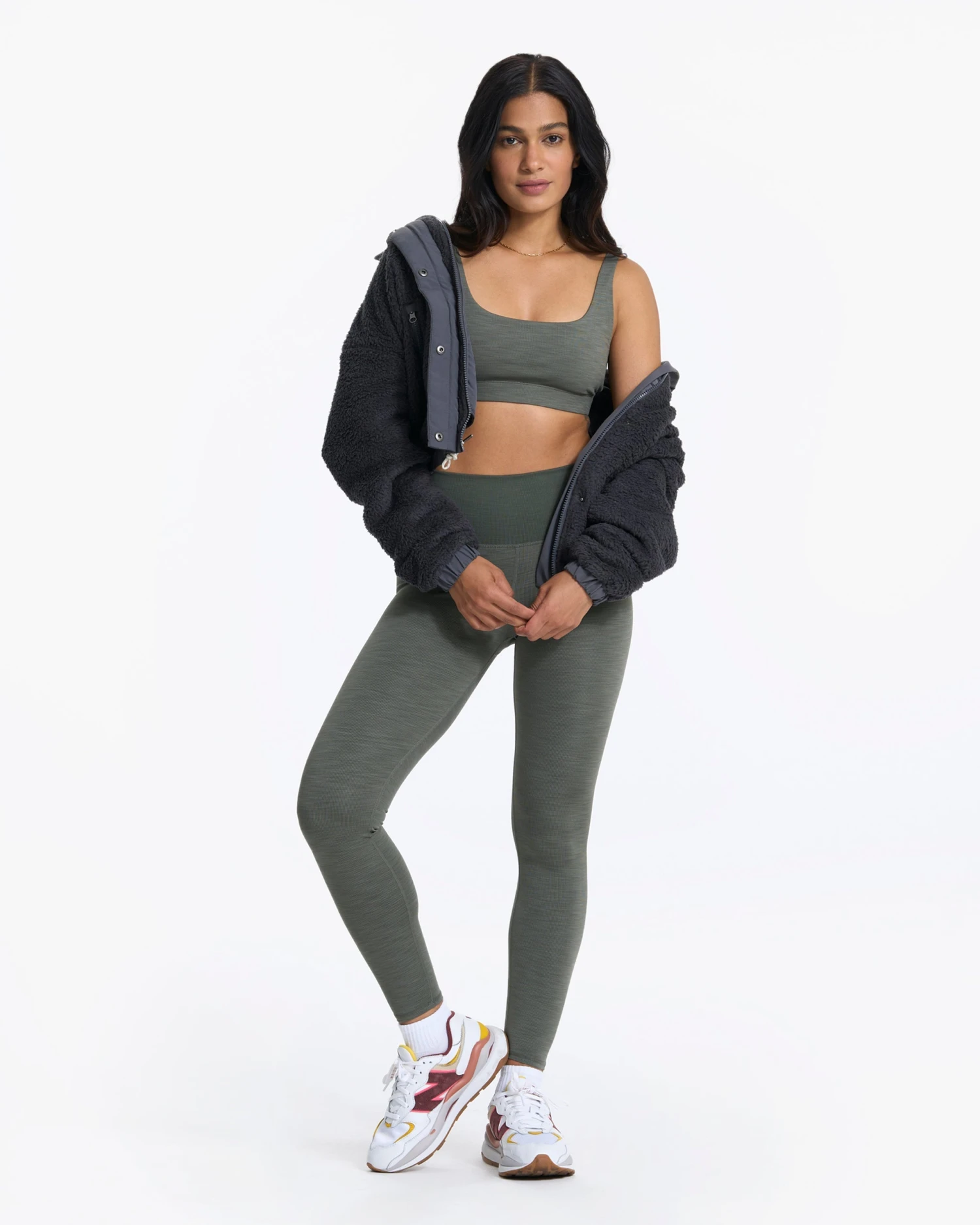 Cozy Sherpa Jacket | Charcoal 7 Cozy Sherpa Jacket | Charcoal - Image 5