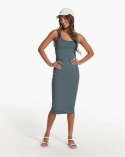 Halo Essential Dress | Lake Heather -TrendSphere VW606HLK FA23 W ECOMM dresses FULL ALT 4