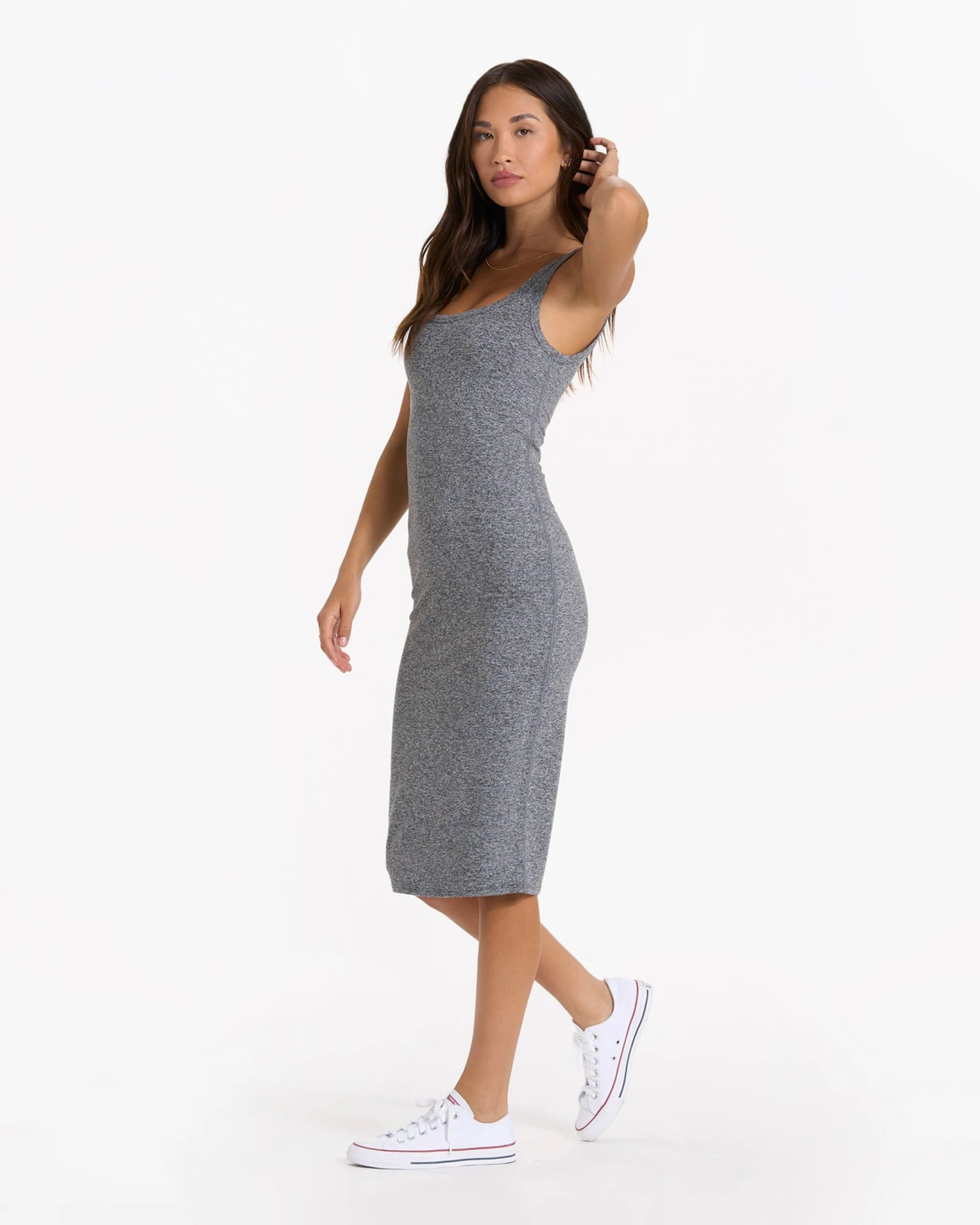 Halo Essential Dress | Heather Grey 4 Halo Essential Dress | Heather Grey - Image 2