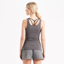Yoga, Surf, Tacos Tank | Charcoal -TrendSphere VW914 3