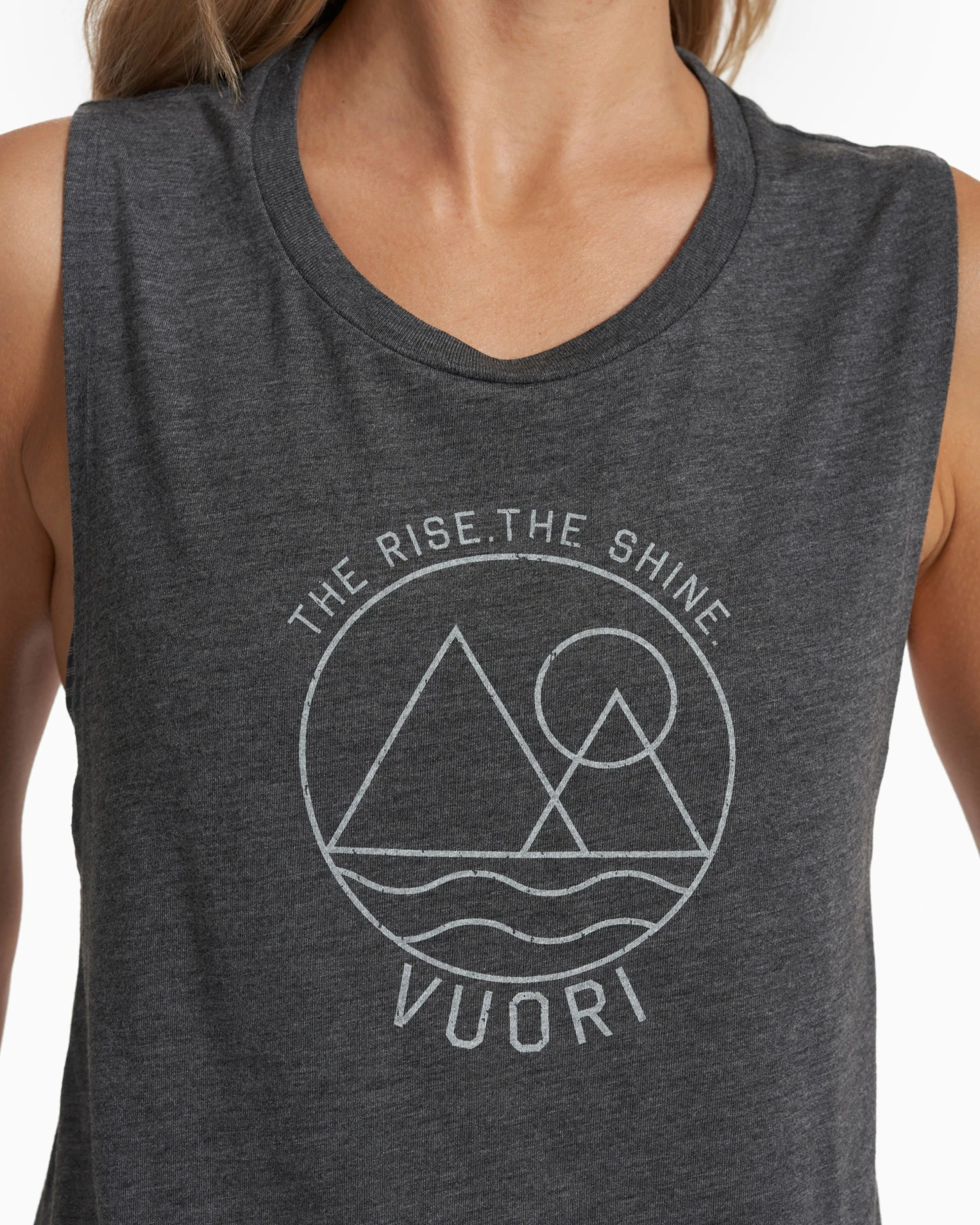 The Rise The Shine Tank | Dark Heather Grey 4 The Rise The Shine Tank | Dark Heather Grey - Image 2