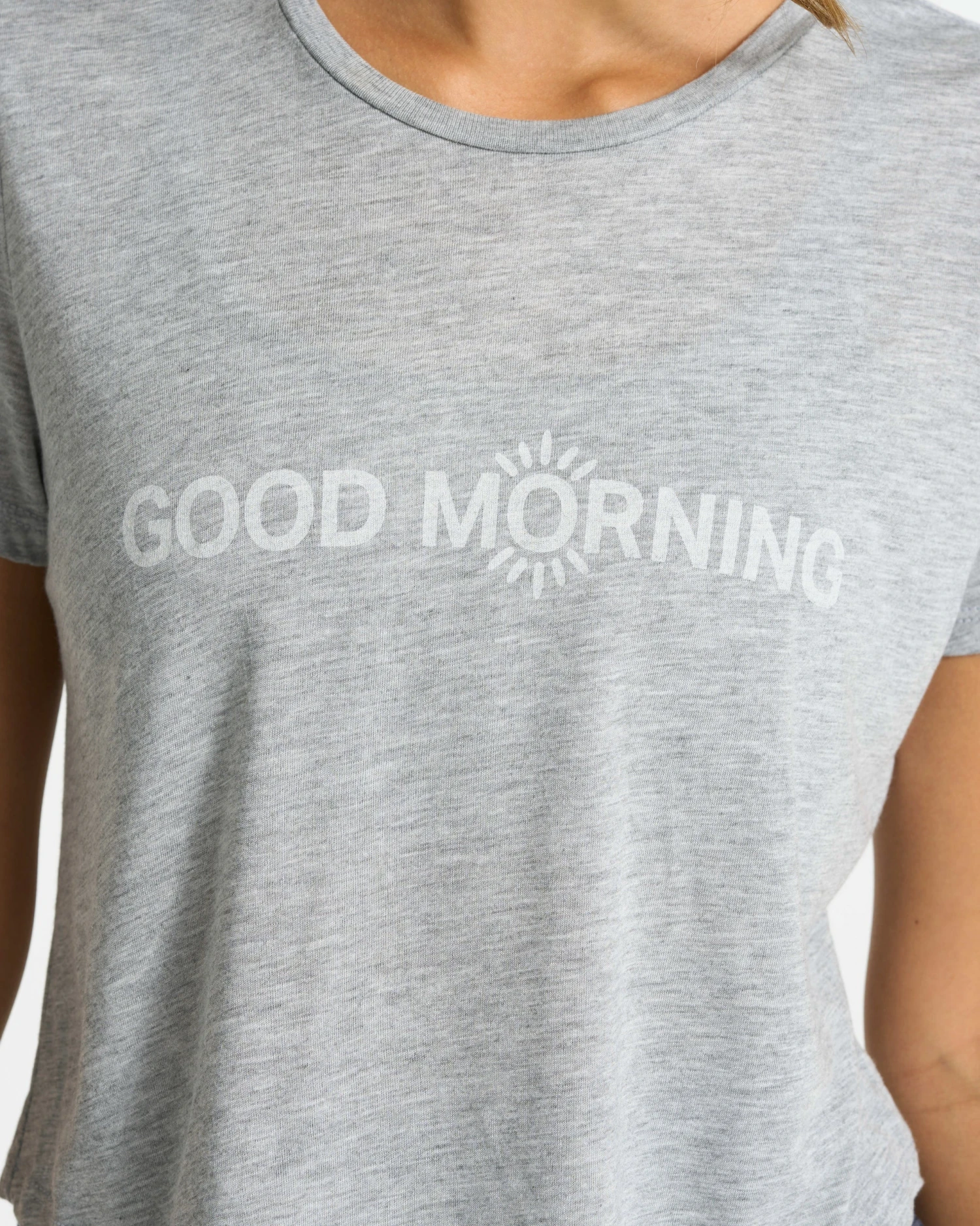 Good Morning Tee | Heather Grey 5 Good Morning Tee | Heather Grey - Image 3